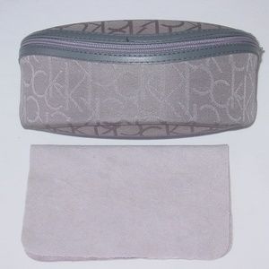 Calvin Klein Eyeglass & Sunglass Gray soft Case